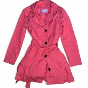 Pink Trench Coat with Belt